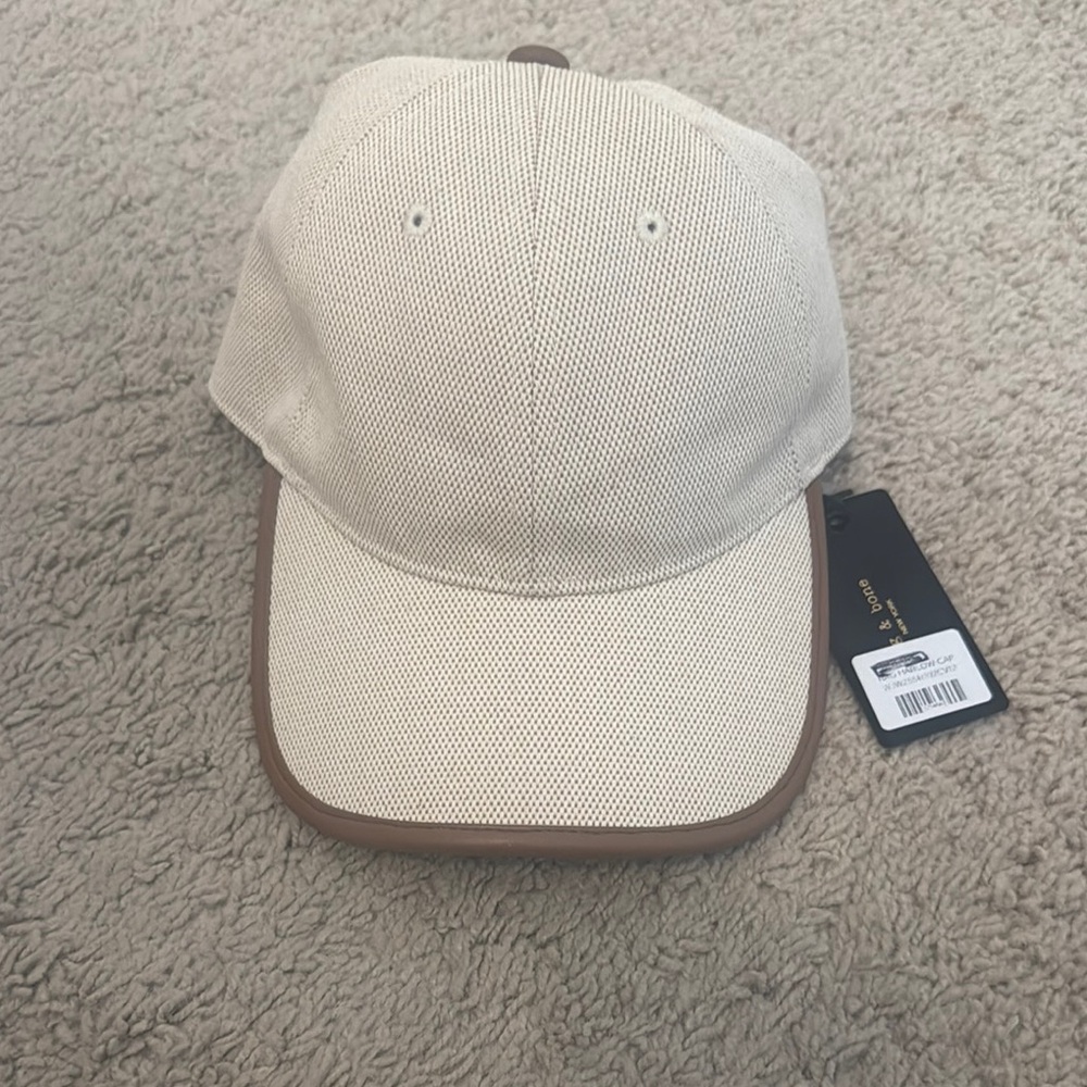 Rag and Bone - Cream and Brown Baseball Cap - One Size - NWT